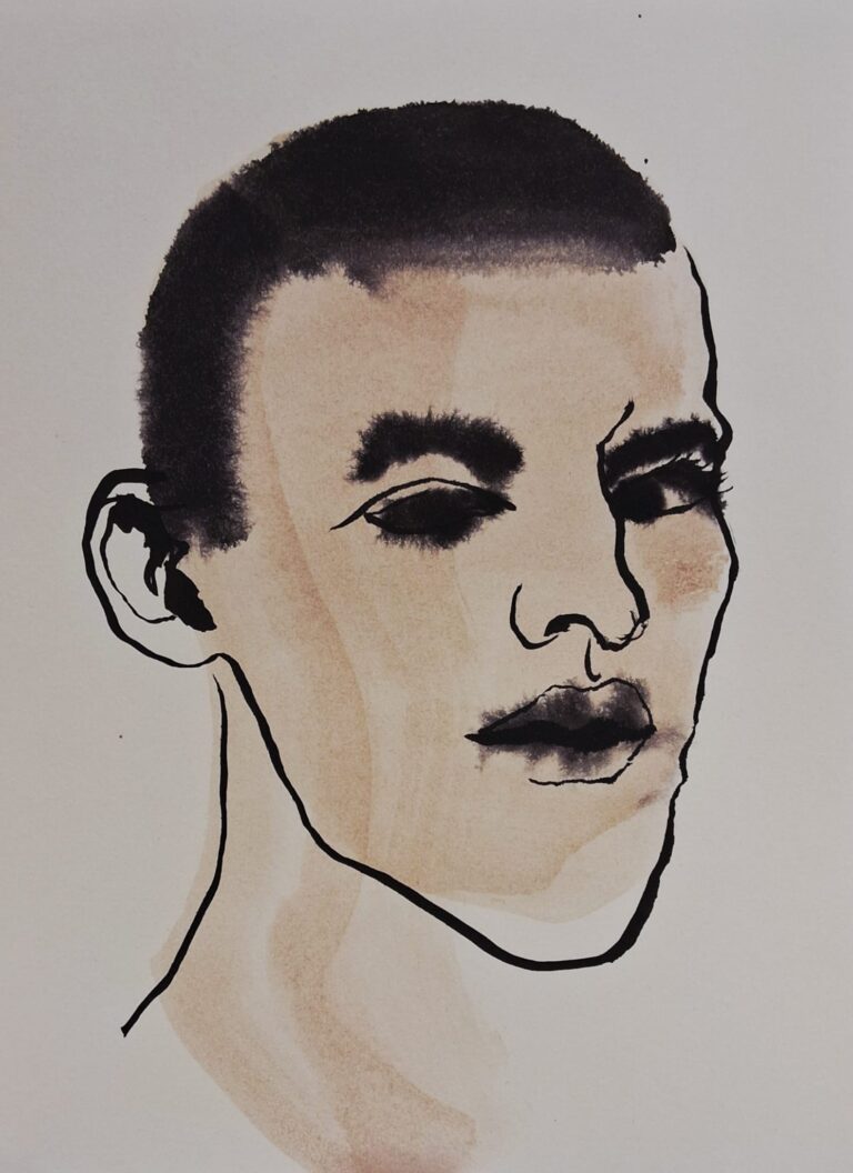 jongeman in inkt 1 21x30 Iris Schlagwein 2025